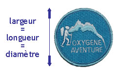Dimension écusson rond